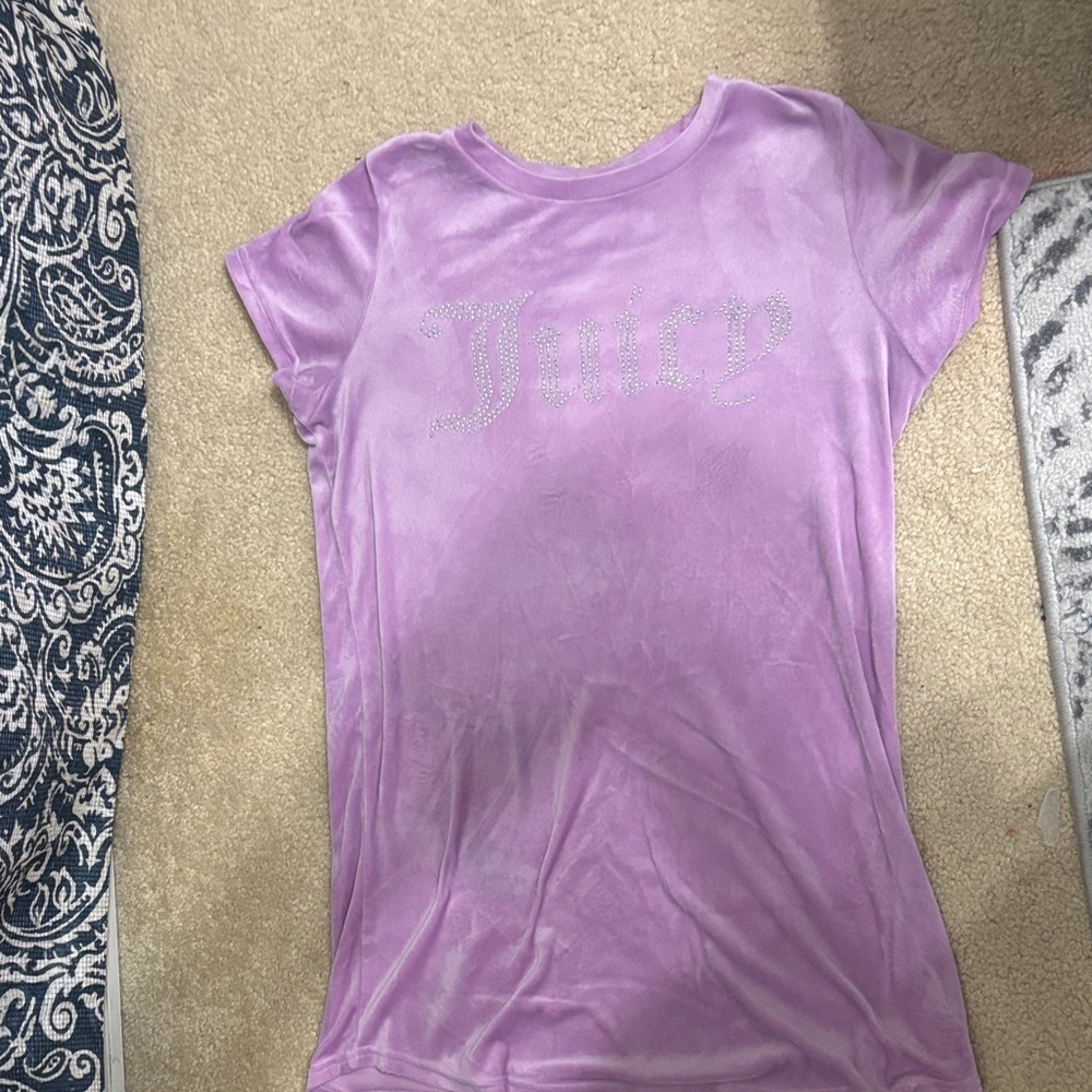 Juicy Couture Lilac Velour Logo Tee